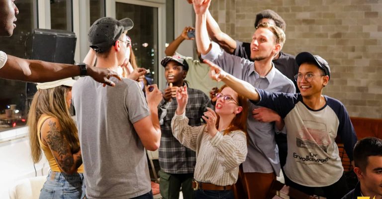 Students Cheering On